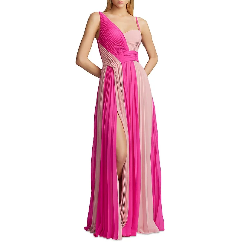 Halter DressZac Posen Womens Maxi Tw Tone Evening Dress