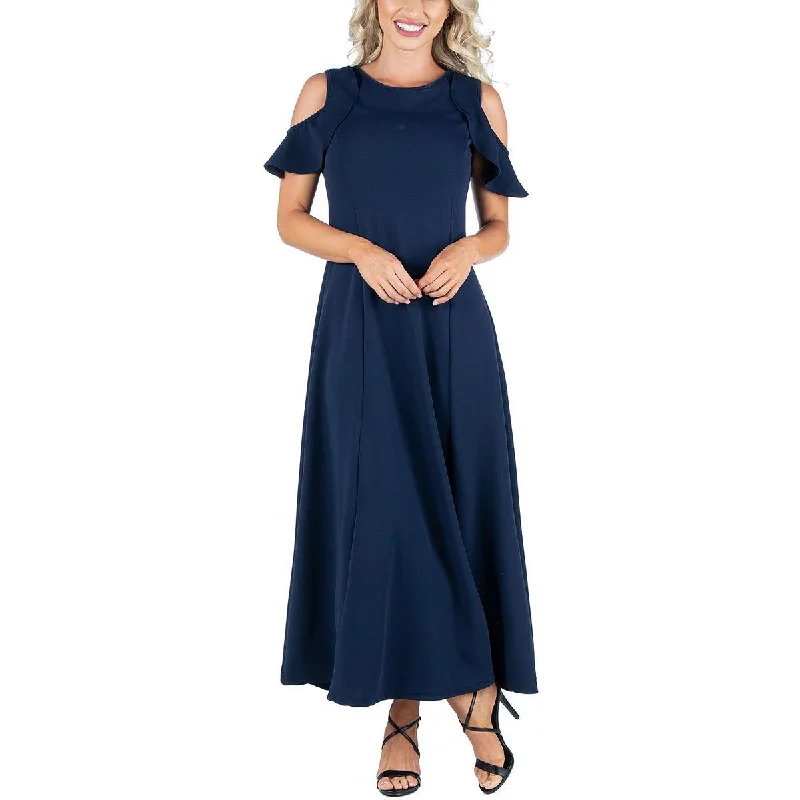 Tiered Dress24seven Comfort Apparel Womens Ruffled Long Maxi Dress