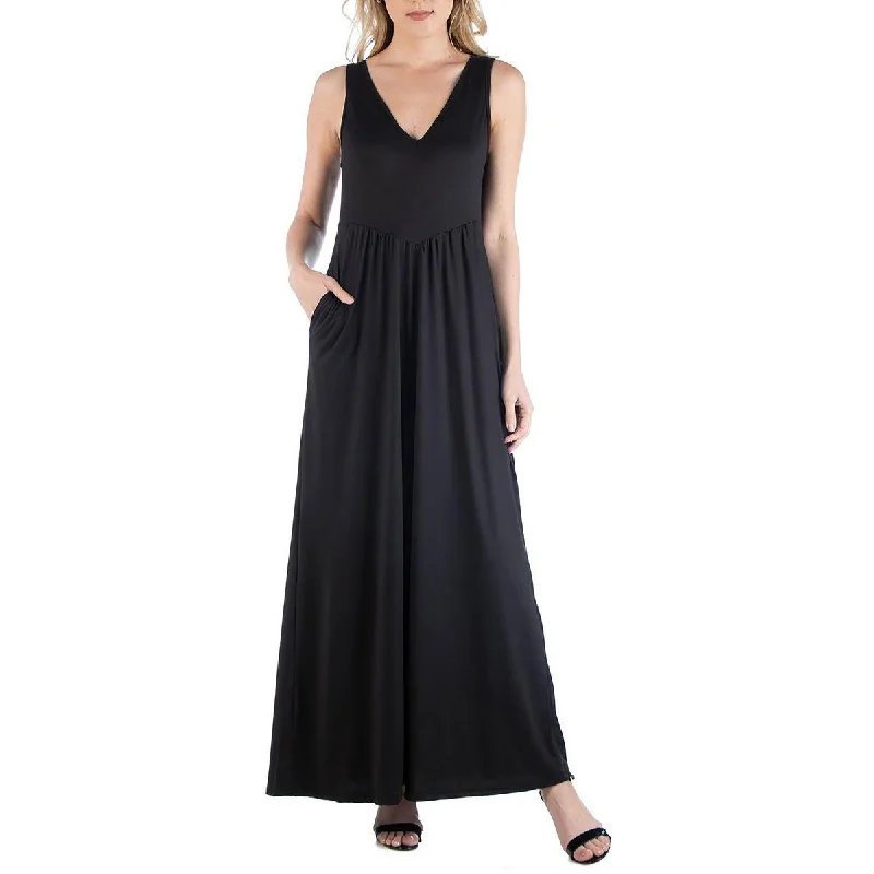 Laced Dress24seven Comfort Apparel Womens Sleeveless Long Maxi Dress