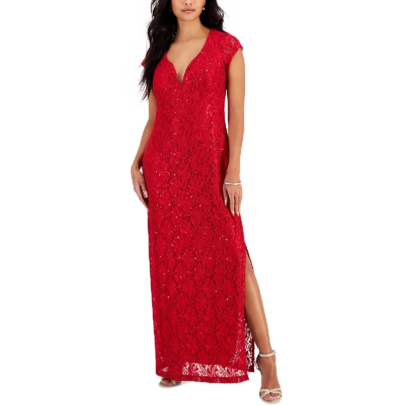 Maternity DressConnected Apparel Womens Petites Lace Long Maxi Dress