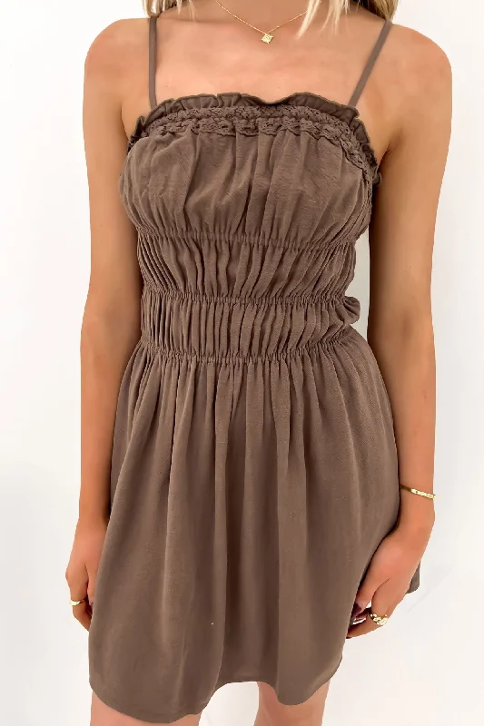 women's fair-trade dressesToledo Mini Dress Brown