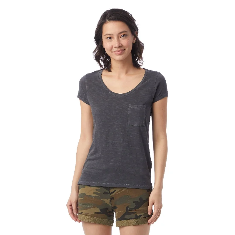 women's tops for those who love to shop for unique findsFavorite Washed Slub T-Shirt (Coal)