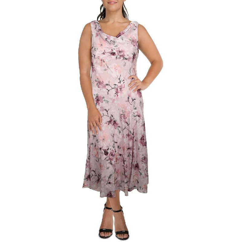 women's velvet dressesAlex Evenings Womens Floral Print Maxi Evening Dress