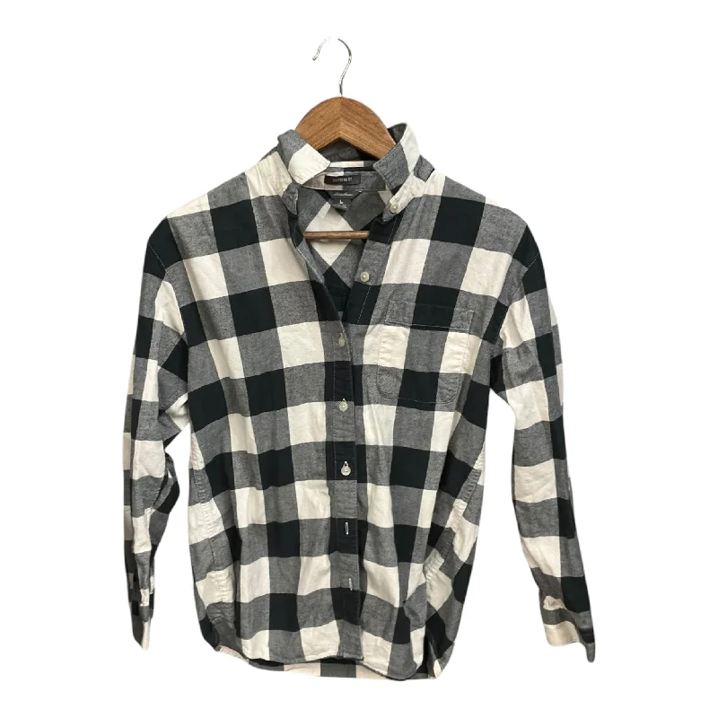 women's tops with sheer overlaysTop Long Sleeve By Eddie Bauer In Plaid Pattern, Size: Xs