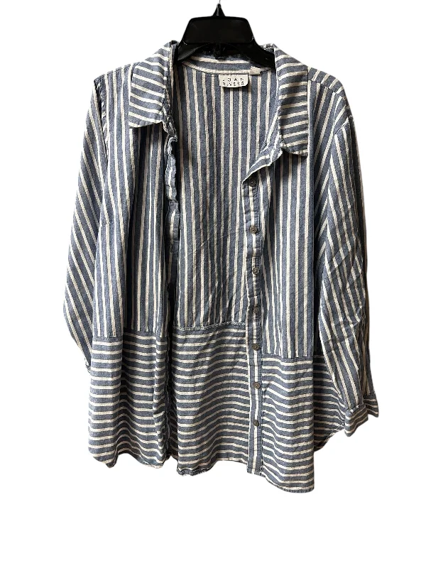 cozy women's tops for fall and winterTop Long Sleeve By Joan Rivers In Striped Pattern, Size: 3x