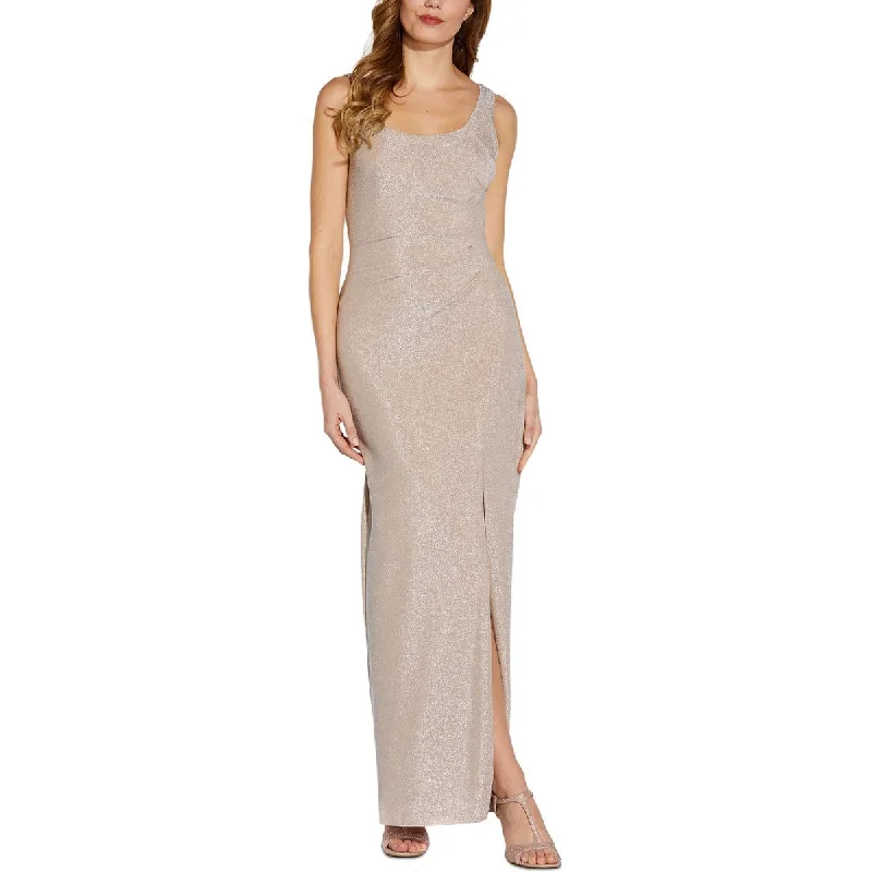 Bohemian DressAdrianna Papell Womens Metallic Maxi Evening Dress