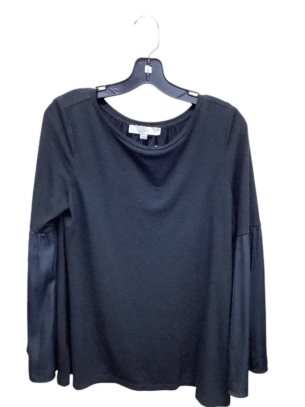 women's tops with sleeveless designsTop Long Sleeve By Loft In Black, Size: M