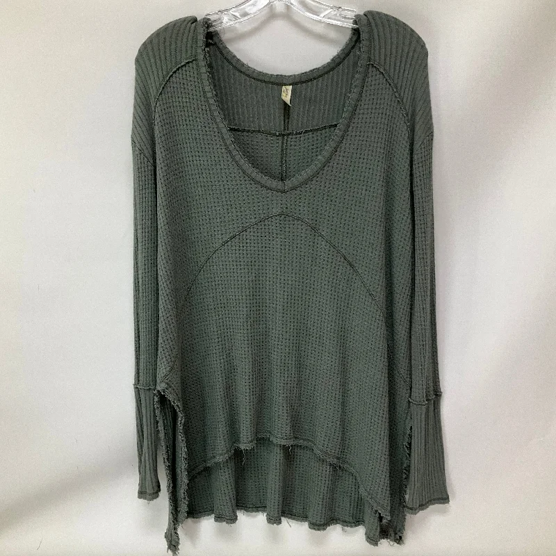 women's tops for bridal showers and baby showersTop Long Sleeve By Free People In Green, Size: S