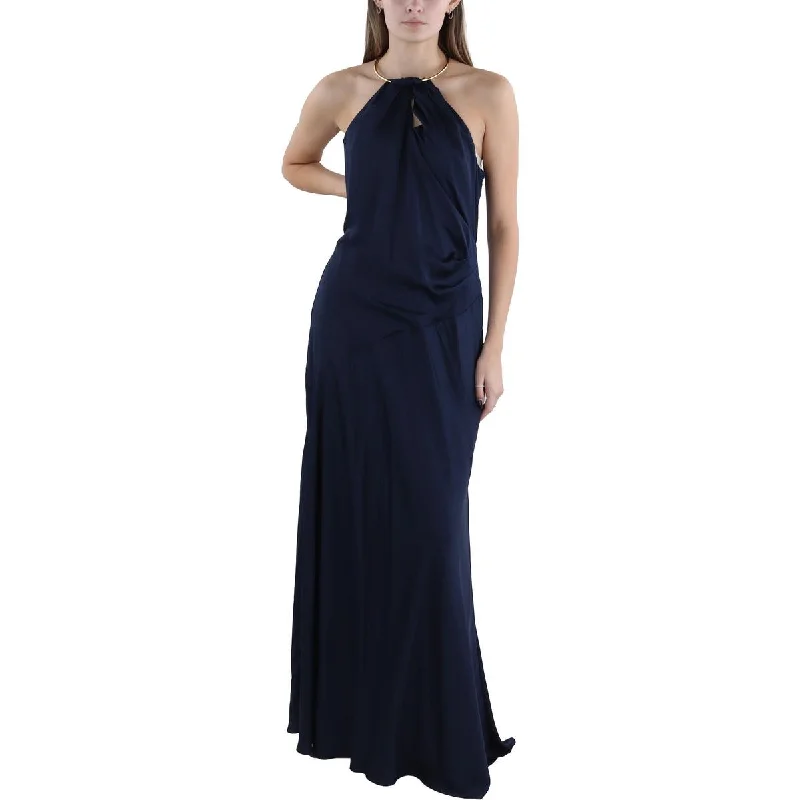 Short-Sleeve DressLauren Ralph Lauren Womens Halter Maxi Evening Dress