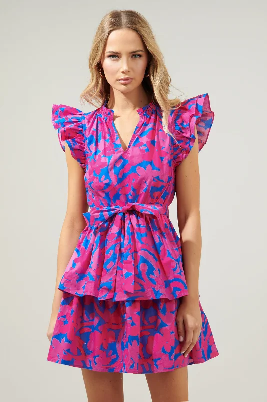 women's bow dressesYeraldi Berry Marisol Tiered Mini Dress