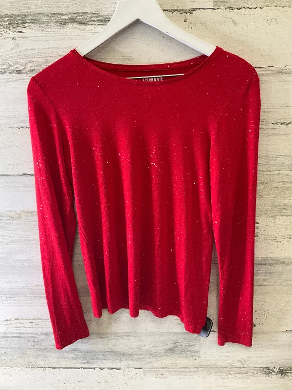 women's tops for minimalist aestheticsTop Long Sleeve By Clothes Mentor In Red, Size: S