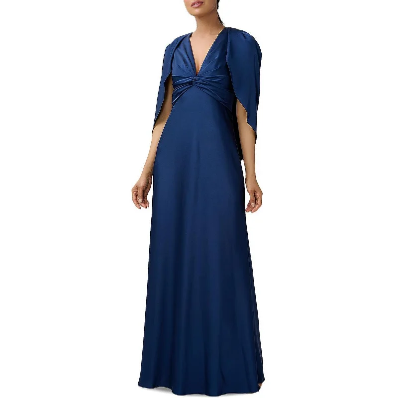 women's shift dressesAidan Mattox Womens Cape Sleeve Maxi Evening Dress