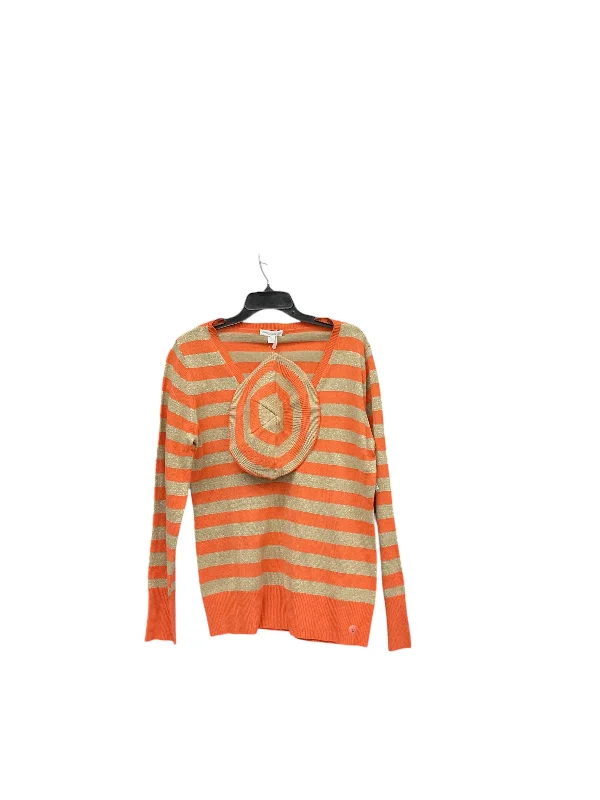 women's tops for those who appreciate subtle and muted tonesTop Long Sleeve By New York And Co In Striped Pattern, Size: L