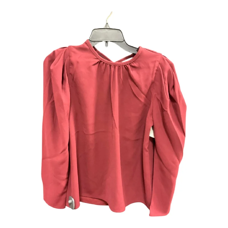 women's tops for wedding guest attireTop Long Sleeve By Express In Brick Red, Size: M