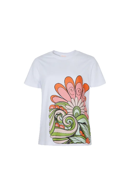 women's tops for creating capsule wardrobesCoop by Trelise Cooper Flower Time T-shirt - White