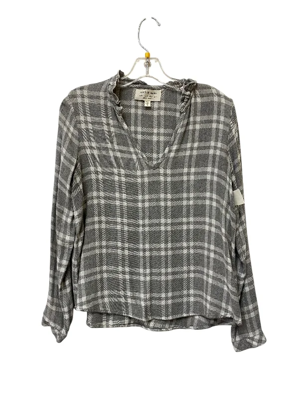 women's tops for those who seek both style and comfortTop Long Sleeve By Cloth & Stone In Plaid Pattern, Size: Xs