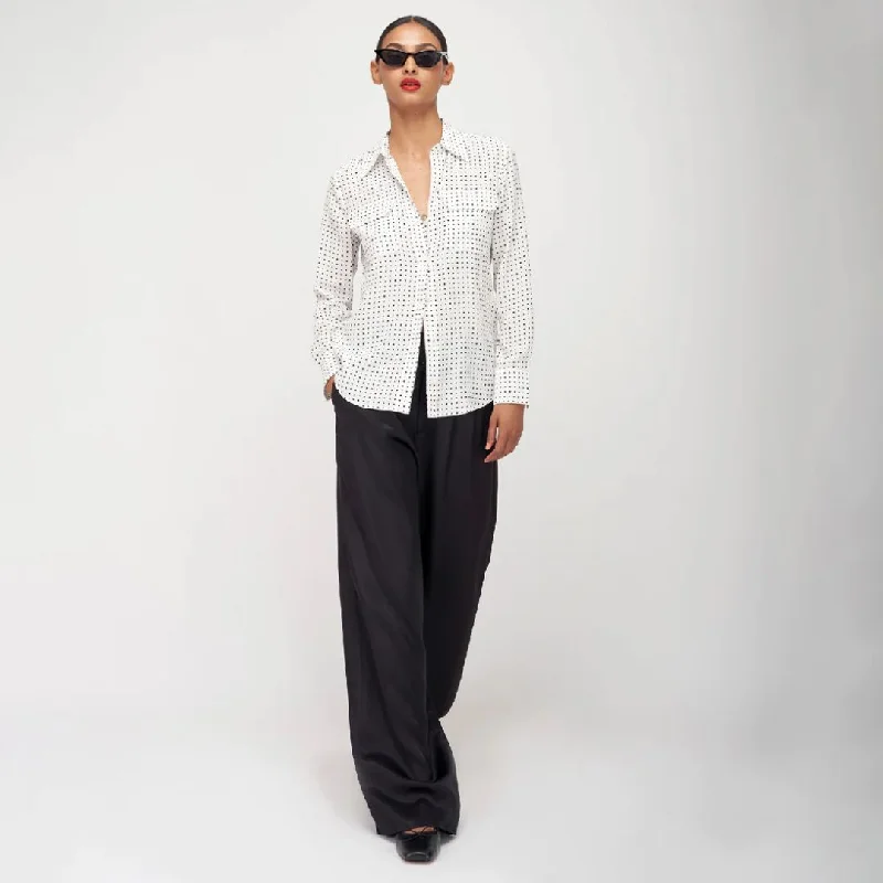 women's tops for those who want to create stylish and put-together outfits without spending a fortuneSignature Silk Shirt (Nature + White + True Black)