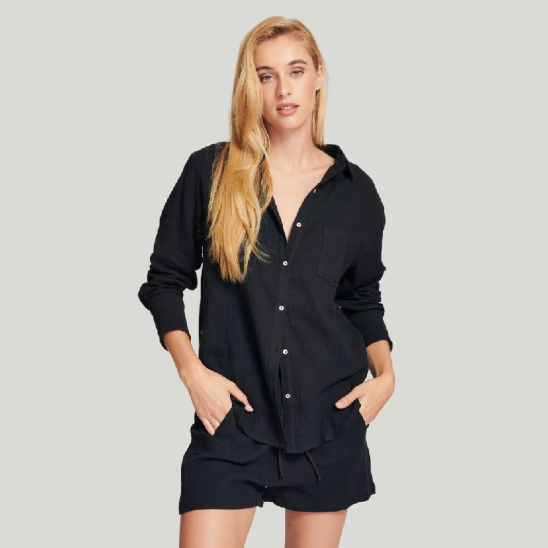 elegant women's topsZosia Shirt (Caviar)