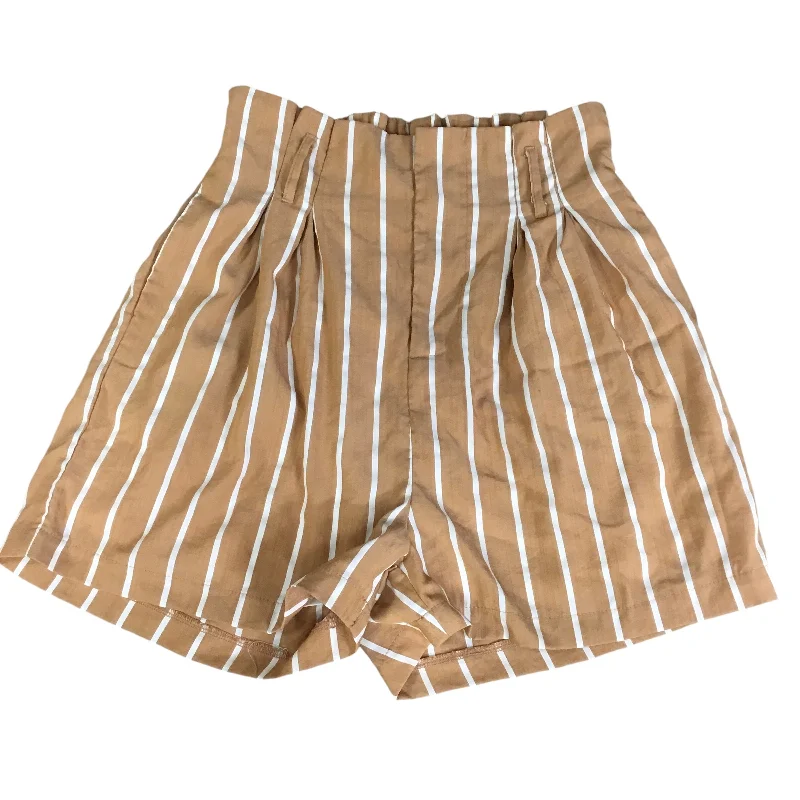 women's high-slung shortsShorts By Bishop + Young In Tan & White, Size: 20