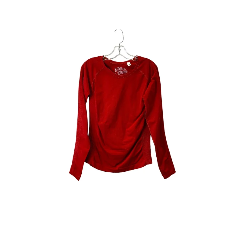 women's tops for those who want to wear pieces that are both functional and fashionableAthletic Top Ls Crewneck By Zella In Red, Size:L