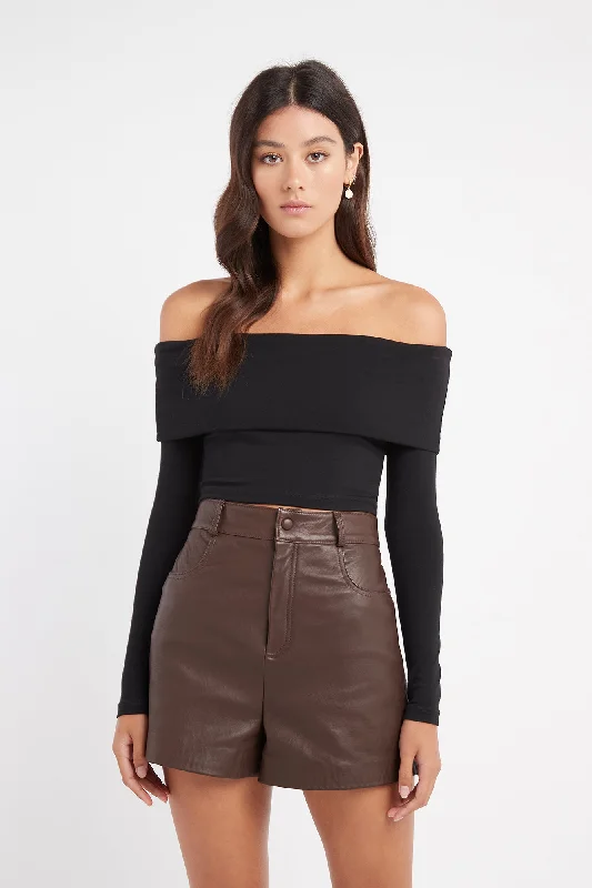 affordable women's topsOlivia Off Shoulder Crop