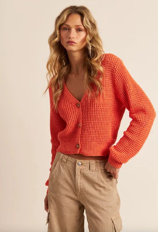 women's tops for glamorous eveningsOllie Cardigan - Sunkist