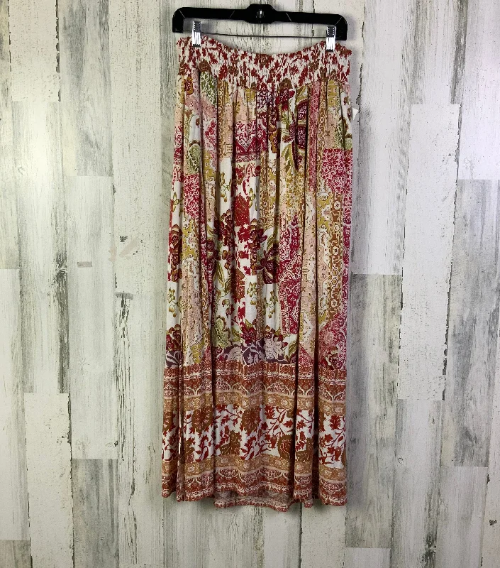 women's luxury lace skirtsSkirt Maxi By Anthropologie In Cream & Red, Size: 18