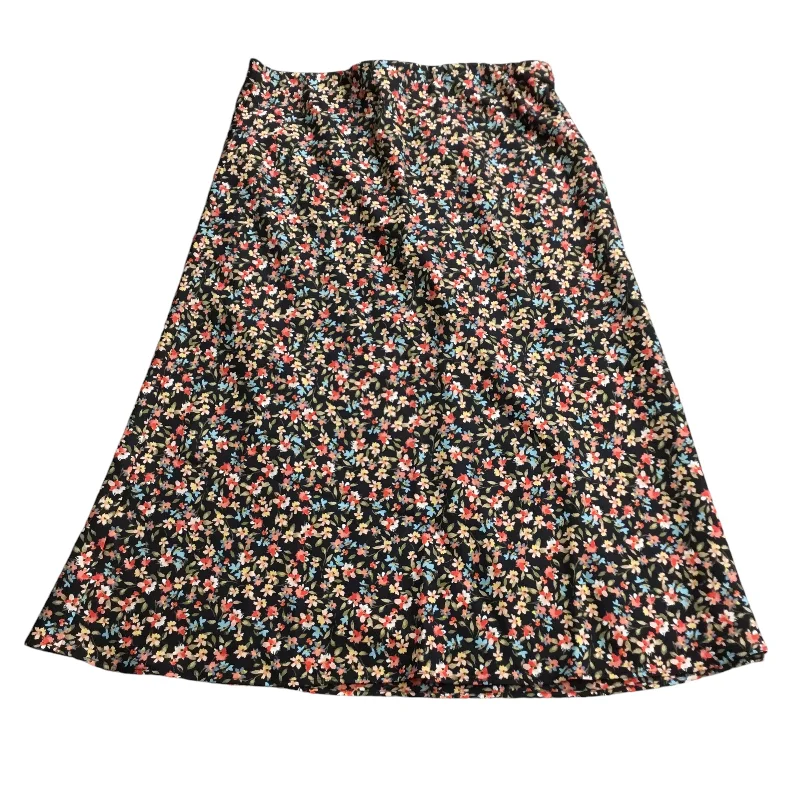 women's maxi skirtsSkirt Maxi By Loft In Black Floral, Size: M