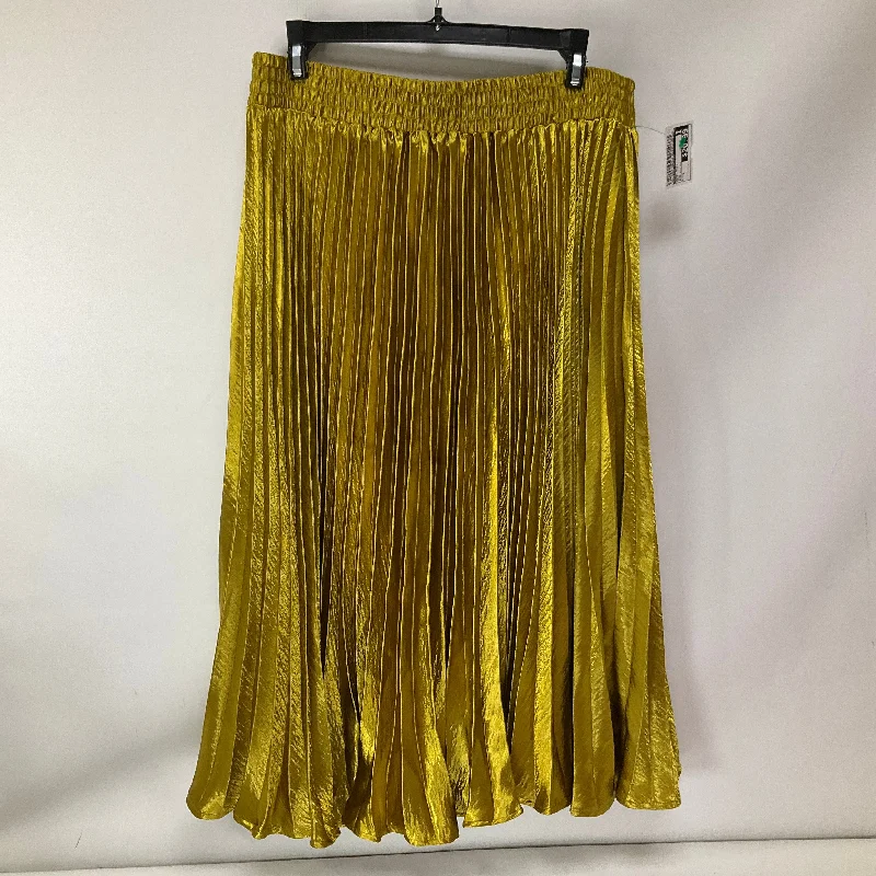 women's flowy midi skirts with pocketsSkirt Midi By English Factory In Gold, Size: S