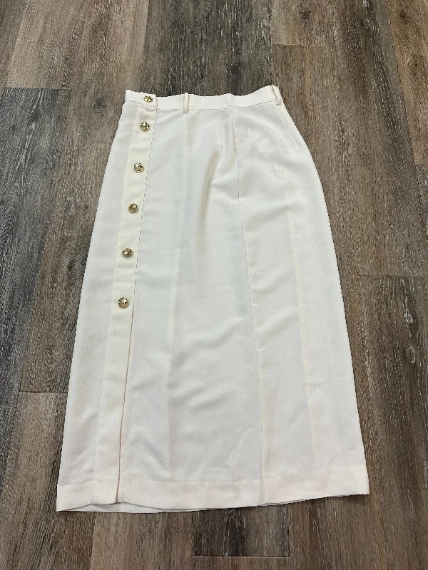 women's breathable cocktail skirtsSkirt Midi By Zara In White, Size: S