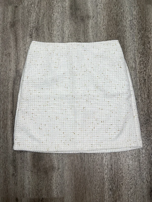 women's denim skirtsSkirt Mini & Short By Ann Taylor In Gold & White, Size: M