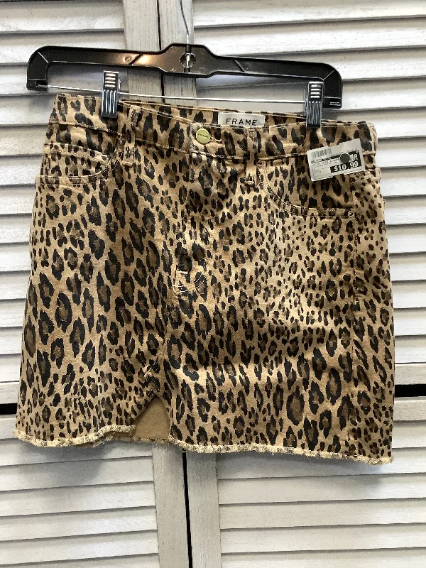 women's fitted skirtsSkirt Mini & Short By Guess In Animal Print, Size: S