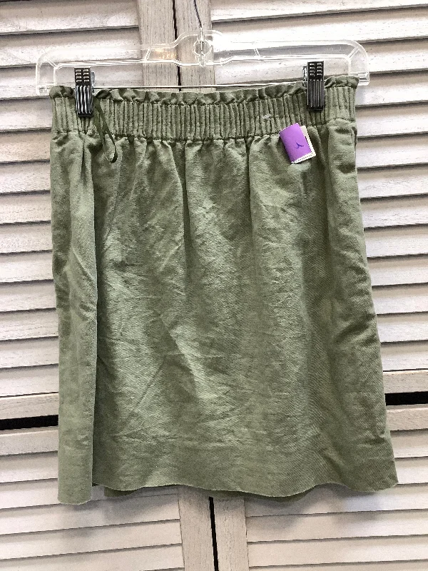 women's elastic-waisted skirts for pregnancySkirt Mini & Short By J Crew In Green, Size: 0