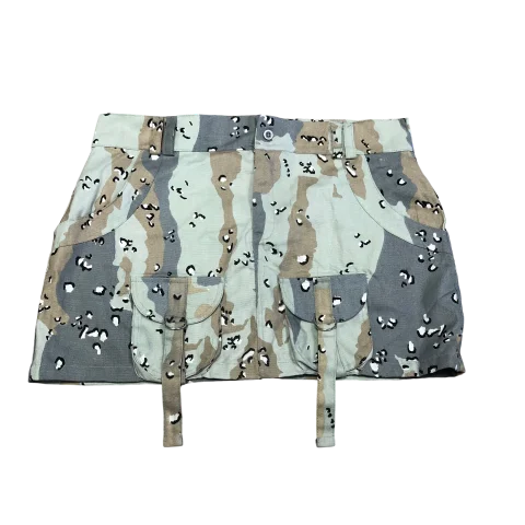 women's pencil pleat skirtsSkirt Mini & Short By Pretty Little Thing In Camouflage Print, Size: 10