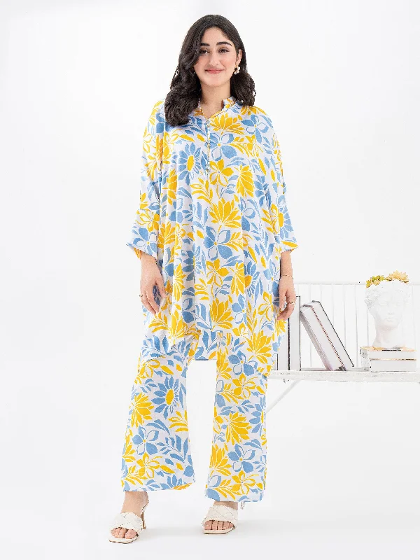 women's tops for those who want to stay cool and chic during warmer weatherPrinted Silk Co-Ord Set