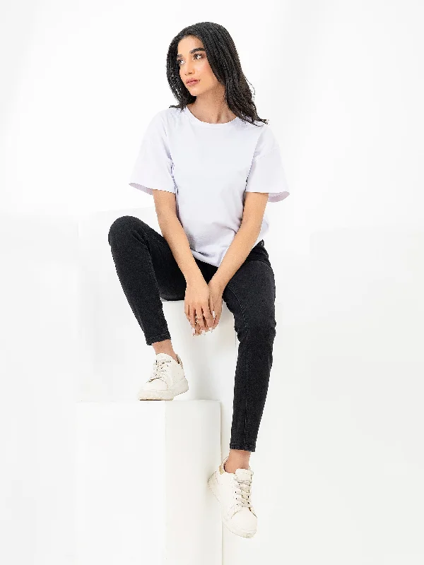 women's tops with cold-shoulder cuts and lace detailingBasic Skinny Jeans