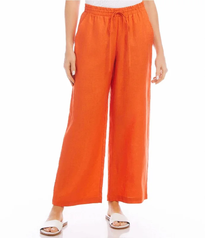 women's low-rise pantsDrawstring Pants In Orange