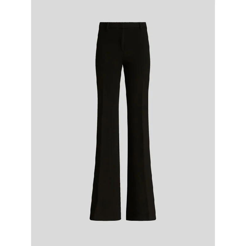 women's velvet pantsFLARED WOOL TROUSERS