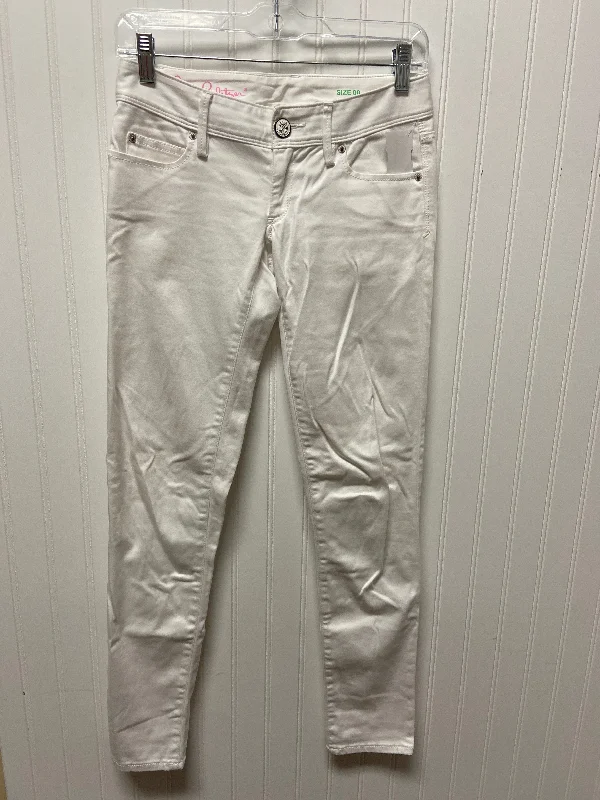 women's petite pantsPants Designer By Lilly Pulitzer In White, Size: Xxs