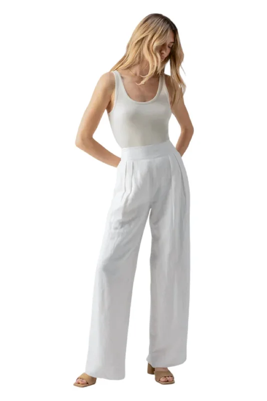 women's sweatpantsPull Me On Pants In White