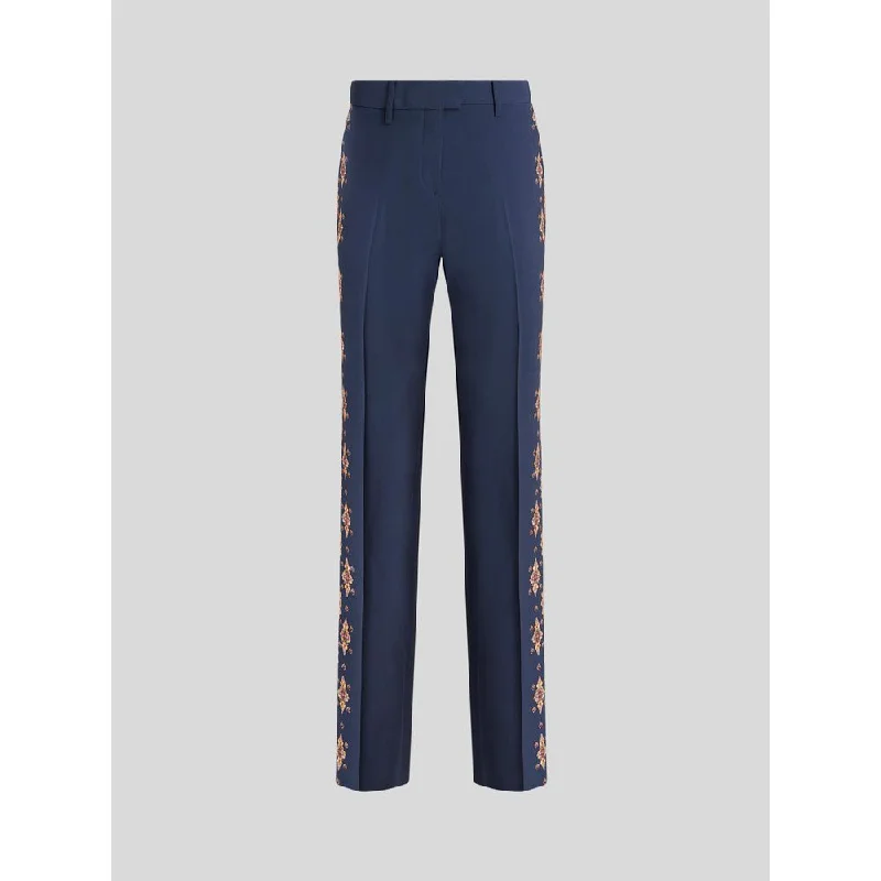 women's relaxed-fit pantsTAILORED TROUSERS WITH PRINTED TAPES