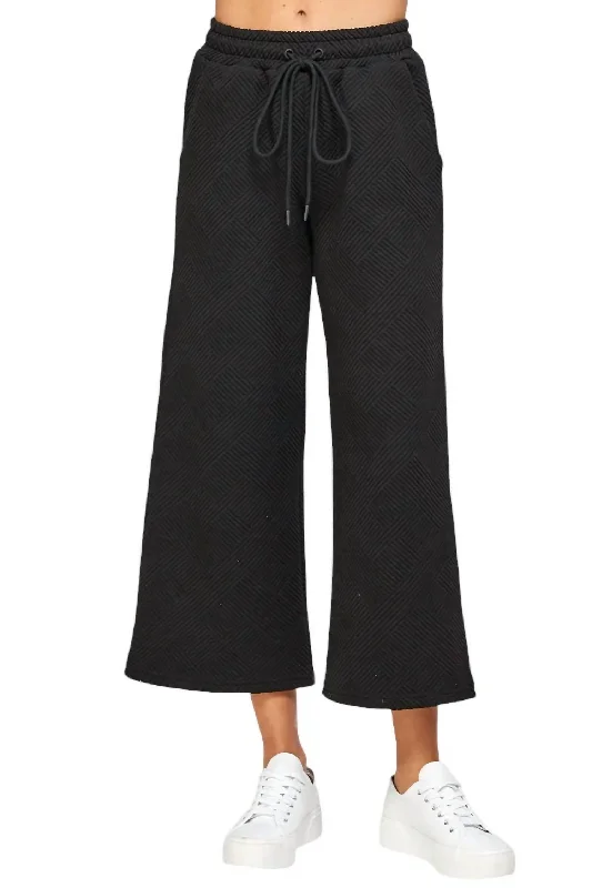 women's flare pantsTextured Cropped Flare Pant In Black