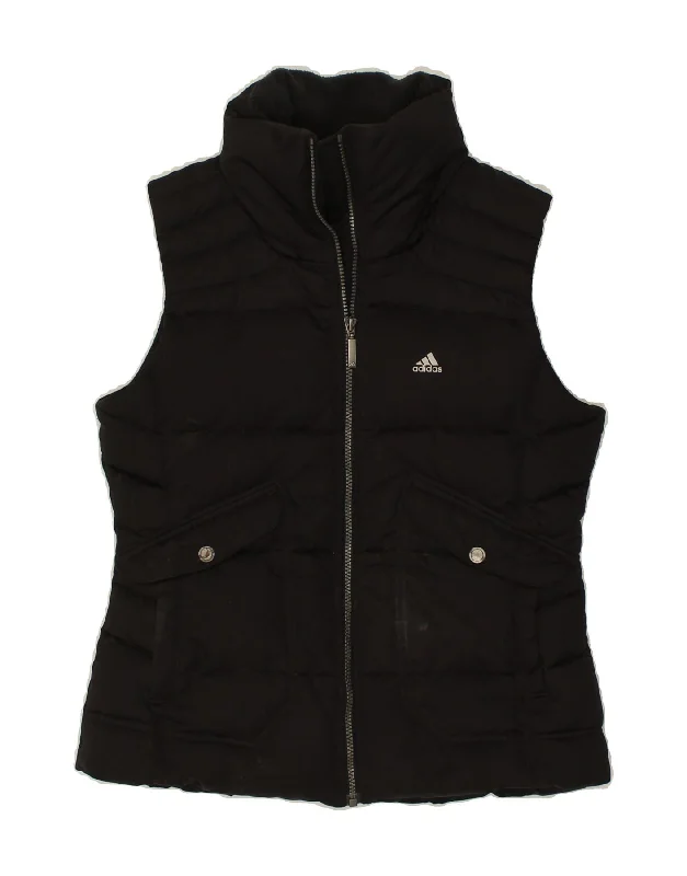 women's coats for those who prefer classic over trendyADIDAS Womens Padded Gilet UK 12 Medium Black Polyester