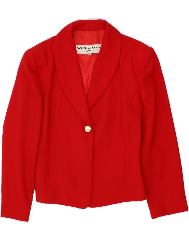 women's coats for those who want to make a fashion statementBYBLOS Womens 1 Button Blazer Jacket IT 44 Medium Red Wool