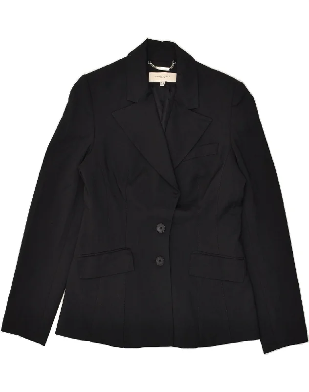 classic women's coatsKAREN MILLEN Womens 2 Button Blazer Jacket UK 14 Medium Black Viscose