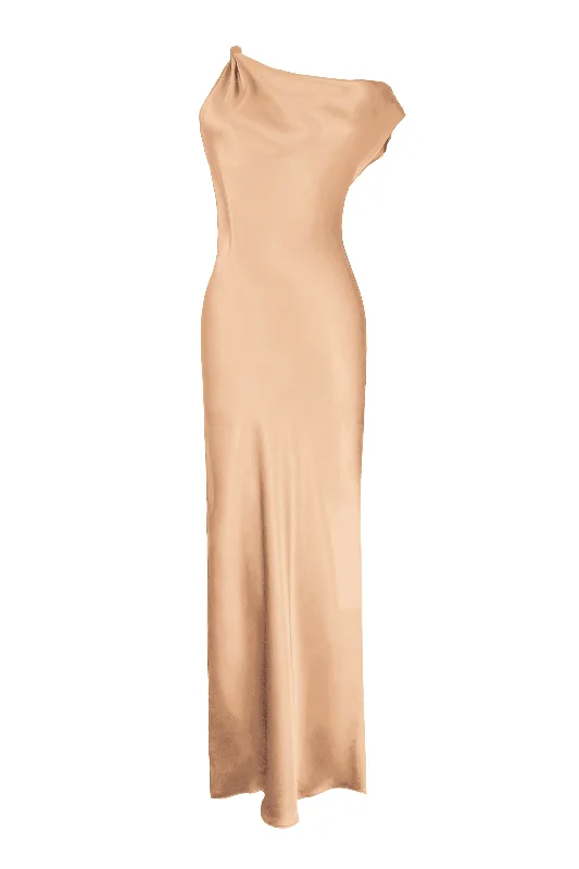 Body-Hugging DressBM The Zaz Silk Gown - Nude