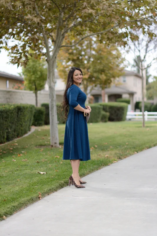 Backless DressValencia Teal Midi Dress