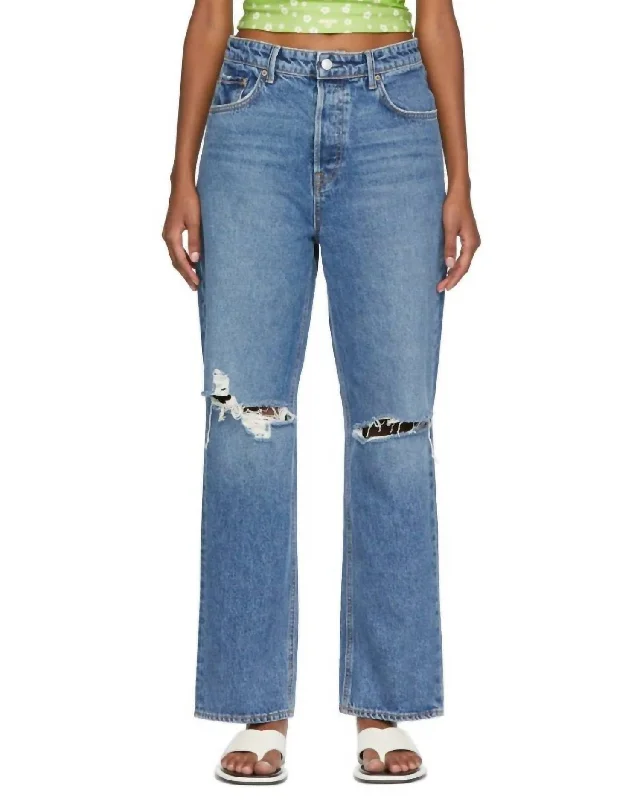 women's cropped denim jeansAmanda Mid Rise Jean In Blue