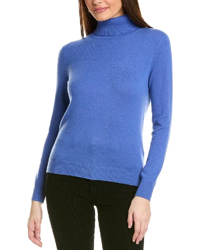 Flannel Patterned Cashmere SweatersAmicale Cashmere Basic Turtleneck Cashmere Sweater