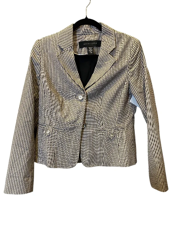 women's coats for glamorous eveningsBlazer By Apostrophe In Striped Pattern, Size: M